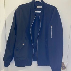 Classic Black Bomber Jacket